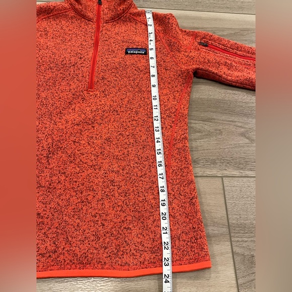 Women's Patagonia 1/4 Zip Pull Over Better Sweater Fleece Tomato XS - Picture 4 of 6
